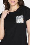 Zivame Knit Poly Short Set - Black Beauty — thumbnail 5